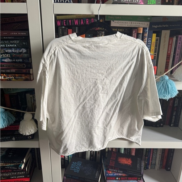 San Juan Spartans Alumni graphic retro vintage White T-Shirt tee shirt crop top - Picture 4 of 4